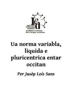 Article SANS Jusèp Loís - Portada