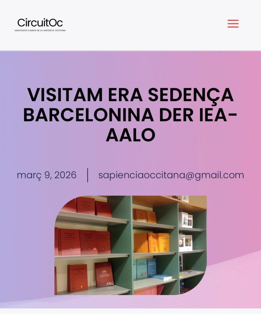CircuitOc visite era sedença de Barcelona dera Acadèmia
