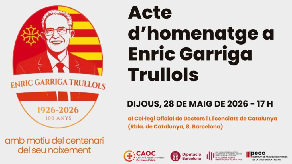 Participacion en er acte d'omenatge a Enric Garriga Trullols